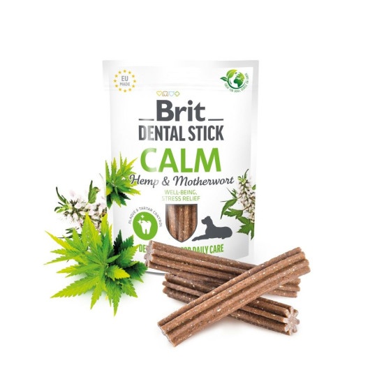 Ласощі для собак Brit Dental Stick Calm- конопля та пустирник (7шт, 251г) А30780 фото