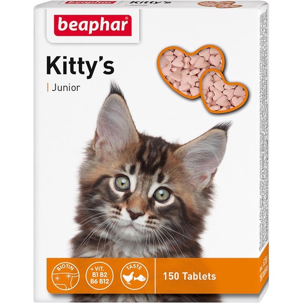 Beaphar (Беафар) Kitty’s Junior (вітамінна добавка для кошенят), 150 табл